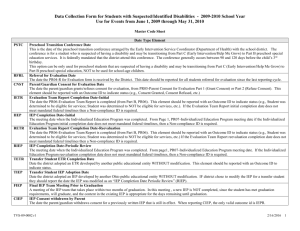 Data Collection Form Master Code Sheet