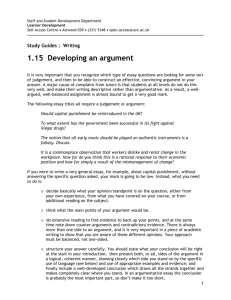 1.15 Developing an argument