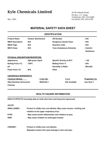 Heavy Duty Cleaner Disinfectant Perfumed MSD Sheet