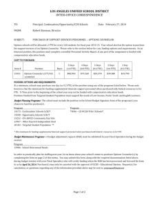 Itinerant Options Counselor Form - Los Angeles Unified School District