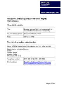 the full repsonse - Equality and Human Rights Commission