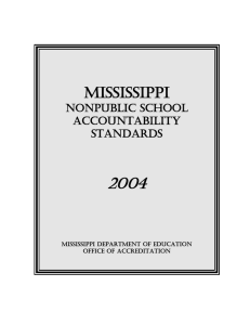 Mississippi Nonpublic School Accountability Standards, 2004