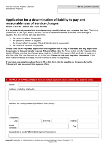 Application for a Determination of Liability to Pay and