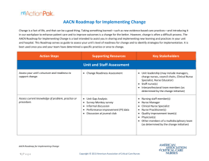 Roadmap for Implementing Change