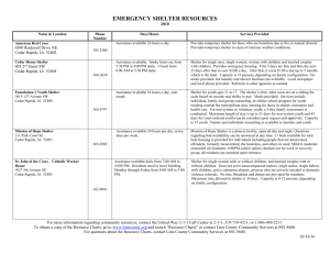 EMERGENCY SHELTERS