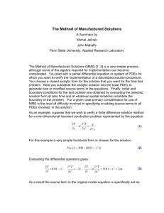 The Method of Manufactured Solutions - Personal.psu.edu