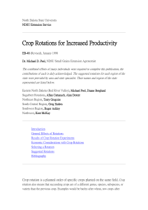 Crop Rotations for Increased Productivity