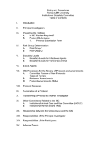 XI. Other Committees Related to the IBC