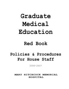 Graduate Medical Education - Dartmouth