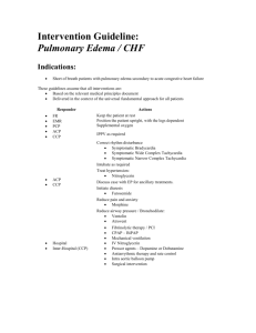 Pulmonary Edema / CHF | Intervention Guidelines | BCAS Treatment