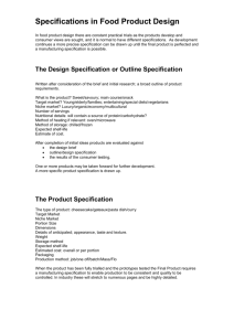 Design Specification or Outline Specification