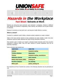 the Solvents at Work Fact Sheet