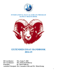 Ramsay Extended Essay Handbook 2015