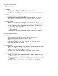 Chemical Bonds - The Naked Science Society