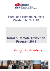 GWAHS Rural & Remote Transition Program 2010