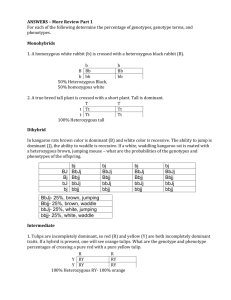 ANSWERS – More Review Part 1 For each of the following