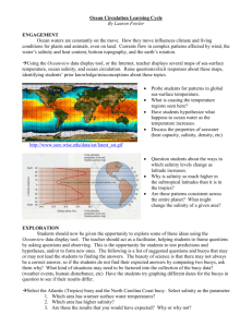 Ocean Circulation Learning Cycle - University of North Carolina