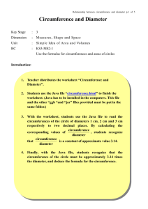 Circumference and Diameter