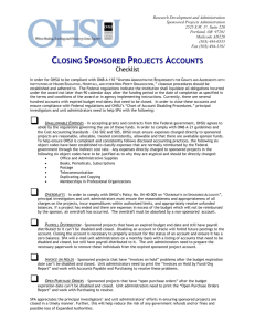 Closing Sponsored Projects Accounts