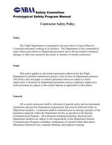 1 Section XIV - Contractor Safety Policy