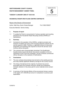 household waste recycling centre contracts