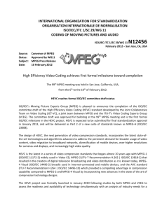 ISO/IEC/JTC 1/SC 29/WG 11 - MPEG