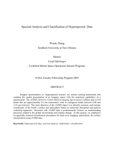 Spectral Analysis and Classification of Hyperspectral Data