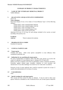 Revised 19/06/08 Renewal AN 00494/2007 SUMMARY OF