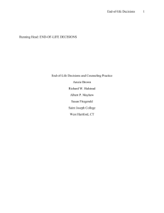 End-of-Life Decisions and Counseling Practice