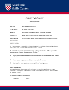 Job description (PDF) - Academic Skills Center