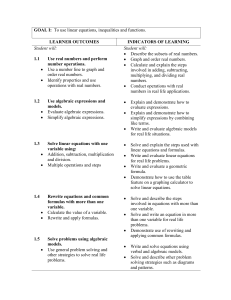 learner outcomes