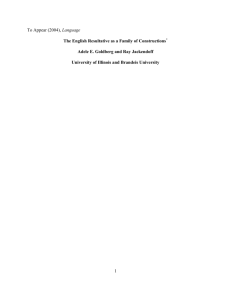 The English Resultative as a Family of Constructions