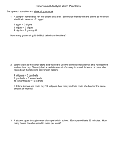 Dimensional Analysis Word Problems