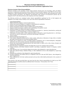 Physician Assistant Addendum to - University of Iowa Hospitals and