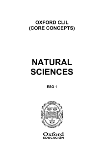 Programación Natural Sciences 1º ESO Core Concepts