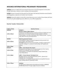 WOUNDS INTERNATIONAL PRELMINARY PROGRAMME