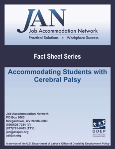 Accommodating Students with Cerebral Palsy