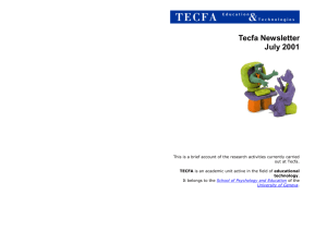 Tecfa Newsletter - Université de Genève