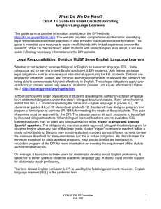CESA 10 Handbook for English Language Learners