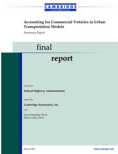 Accounting for Commercial Vehicles in Urban