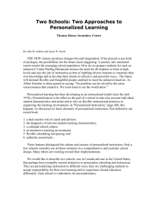 Two Schools: Two Approaches to Personalized Learning