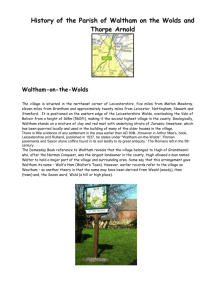History of Waltham on the Wolds nd Thorpe Arnold