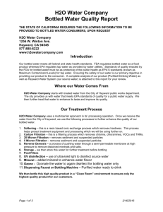 (Company) Bottled Water Report