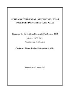 2.0 Infrastructure Development and Regional Integration