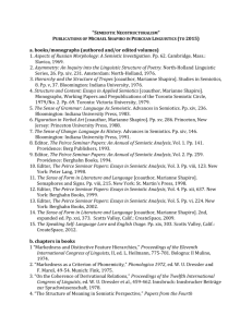 Michael Shapiro publications on Peircean linguistics