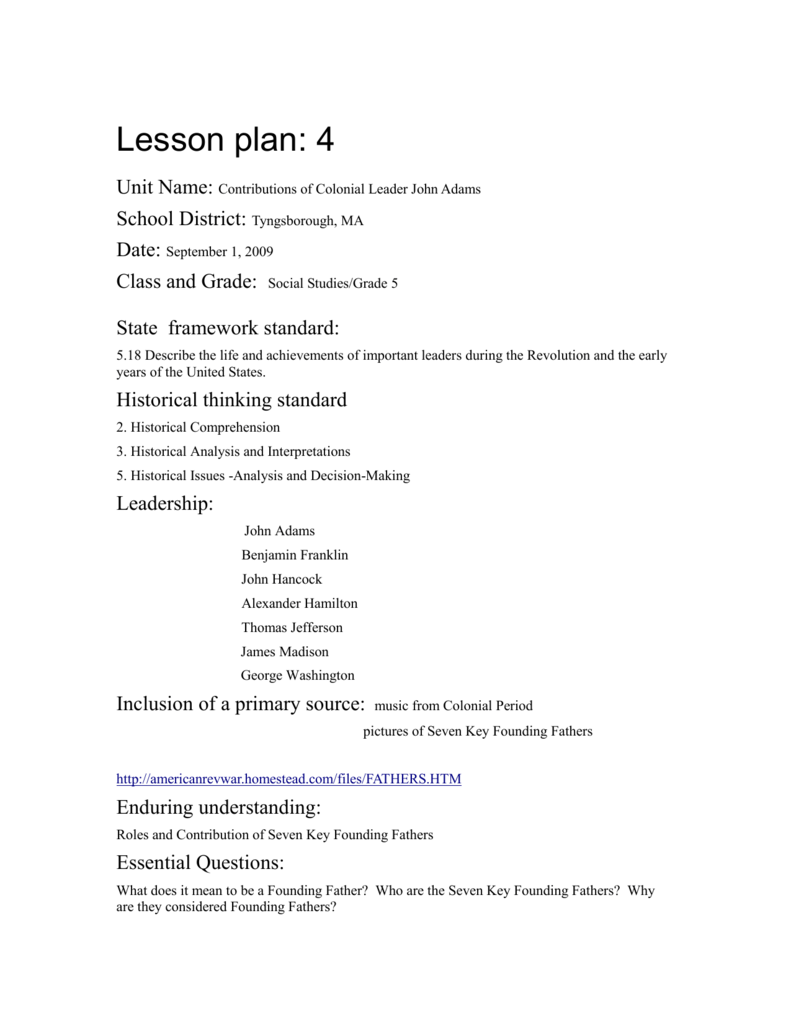 Lesson Plan 4