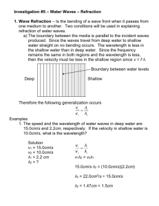Refraction and Diffraction of Water Waves