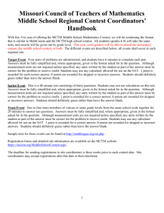 Contest Coordinator Handbook - Missouri Council of Teachers of