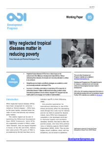 July 2013 Working Paper Why neglected tropical diseases matter in
