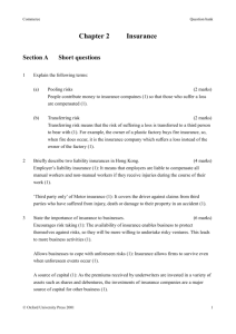 Chapter 2 Insurance answer